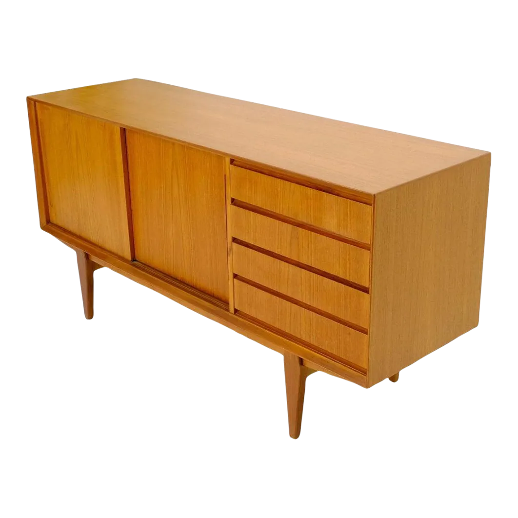 NODEL DESIGN Teak Dish M、S 4セット Danish Teak Four Door Sideboard — MidCentury585