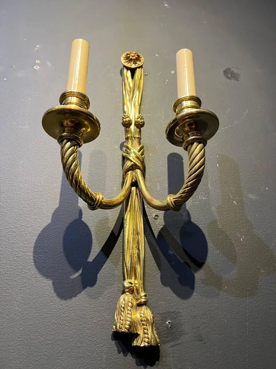 1920\'s Caldwell Gild Bronze Sconces - a Pair