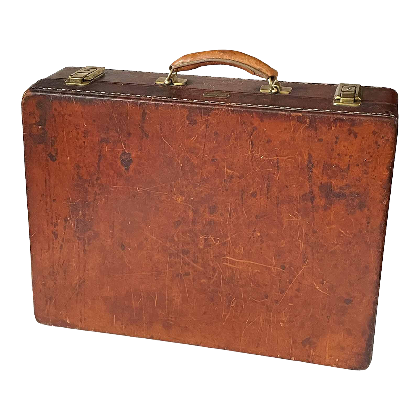 Mid 20th Century Vintage Distressed Leather Hartman Briefcase Chairish