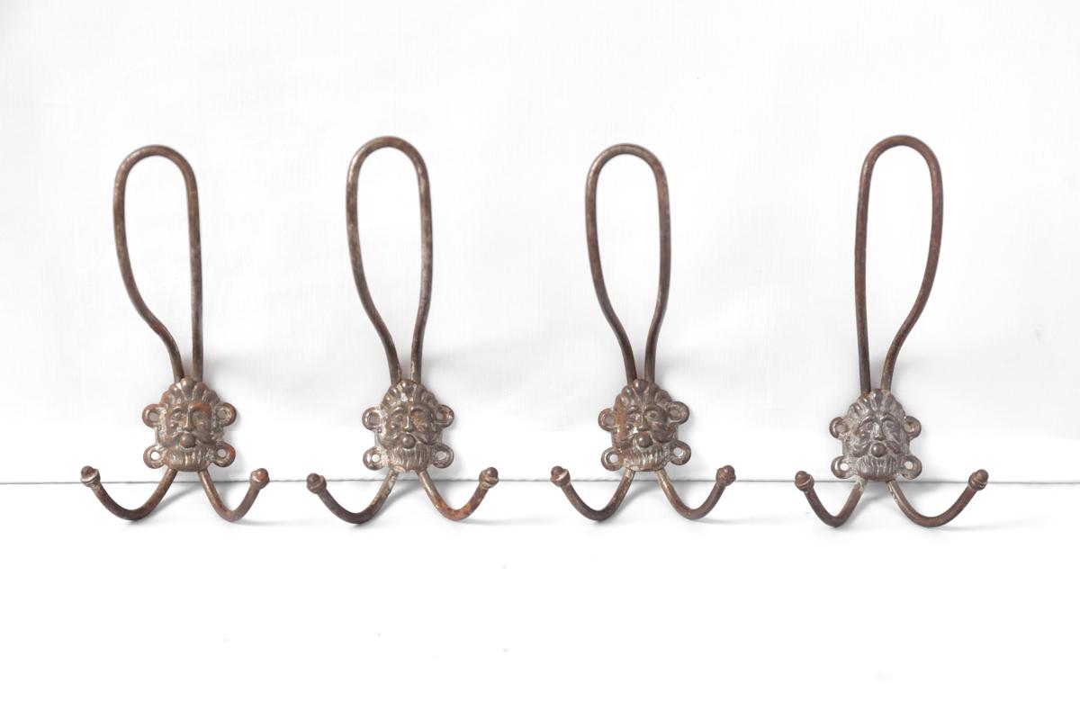 1940s Vintage Danish Wall Hooks Set of 4
