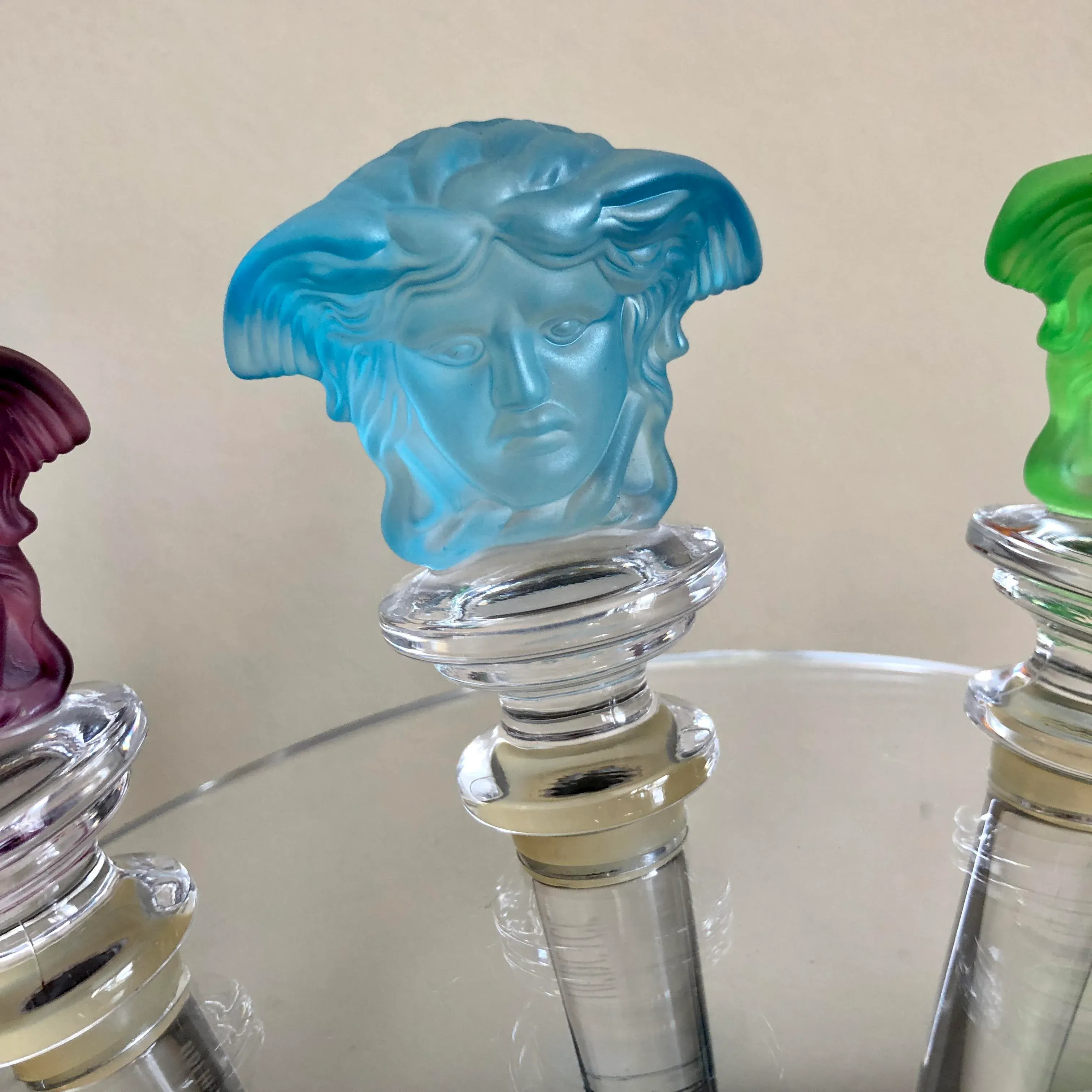 ヴェルサーチ メデューサ ローゼンタール ワインストッパー クリスタル Versace Medusa Cobalt Blue Crystal Bottle Stopper Rosenthal