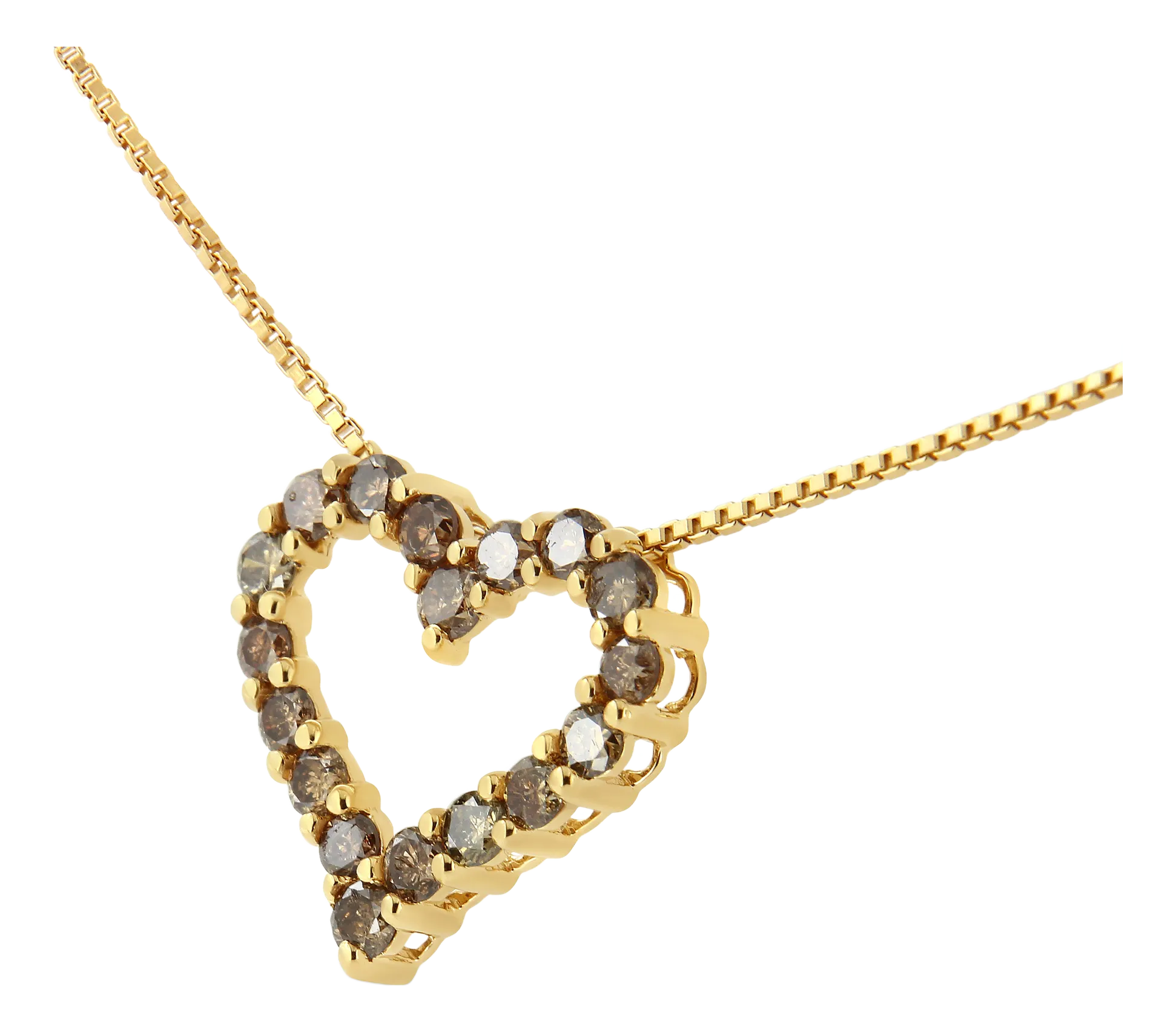 Thomasville Mystique Collection Asian Chinoiserie Dining Side Chair14K Yellow Gold Plated .925 Sterling Silver 1.0 Cttw Champagne Diamond Heart Pendant Necklace (K-L Color, I1-I2 Clarity) - 18\