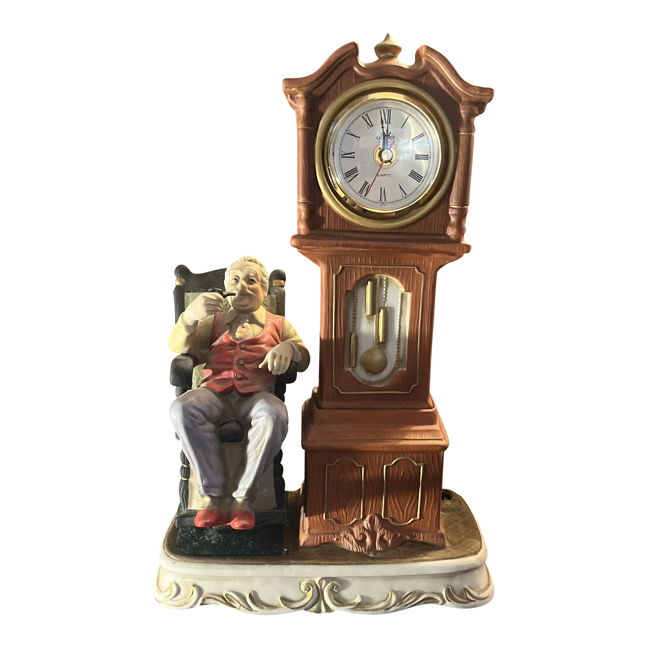 1980s Grandfather Melody in Motion Clock by Waco | Chairish
