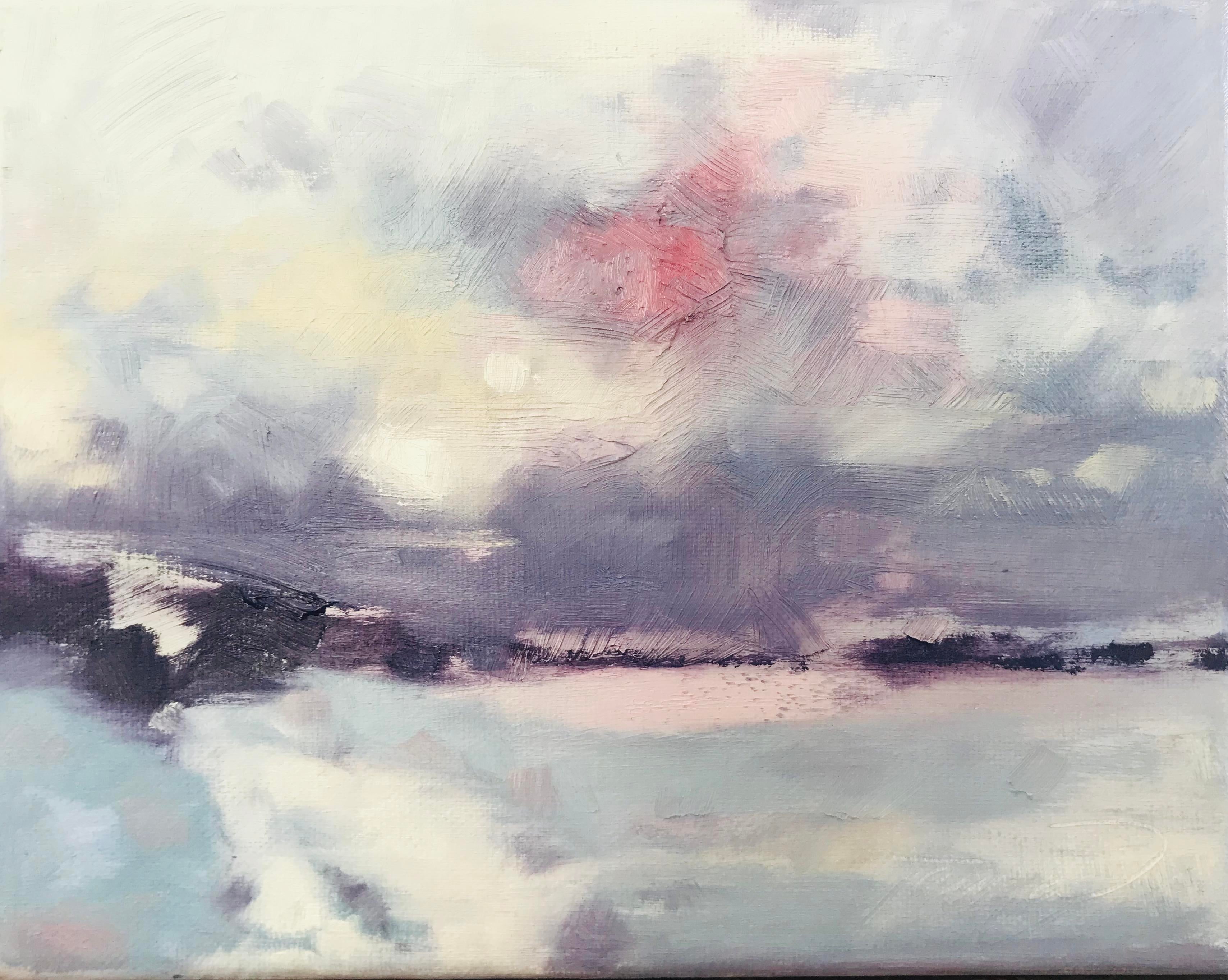 Snowstorm At Dusk Contemporary Painting Chairish