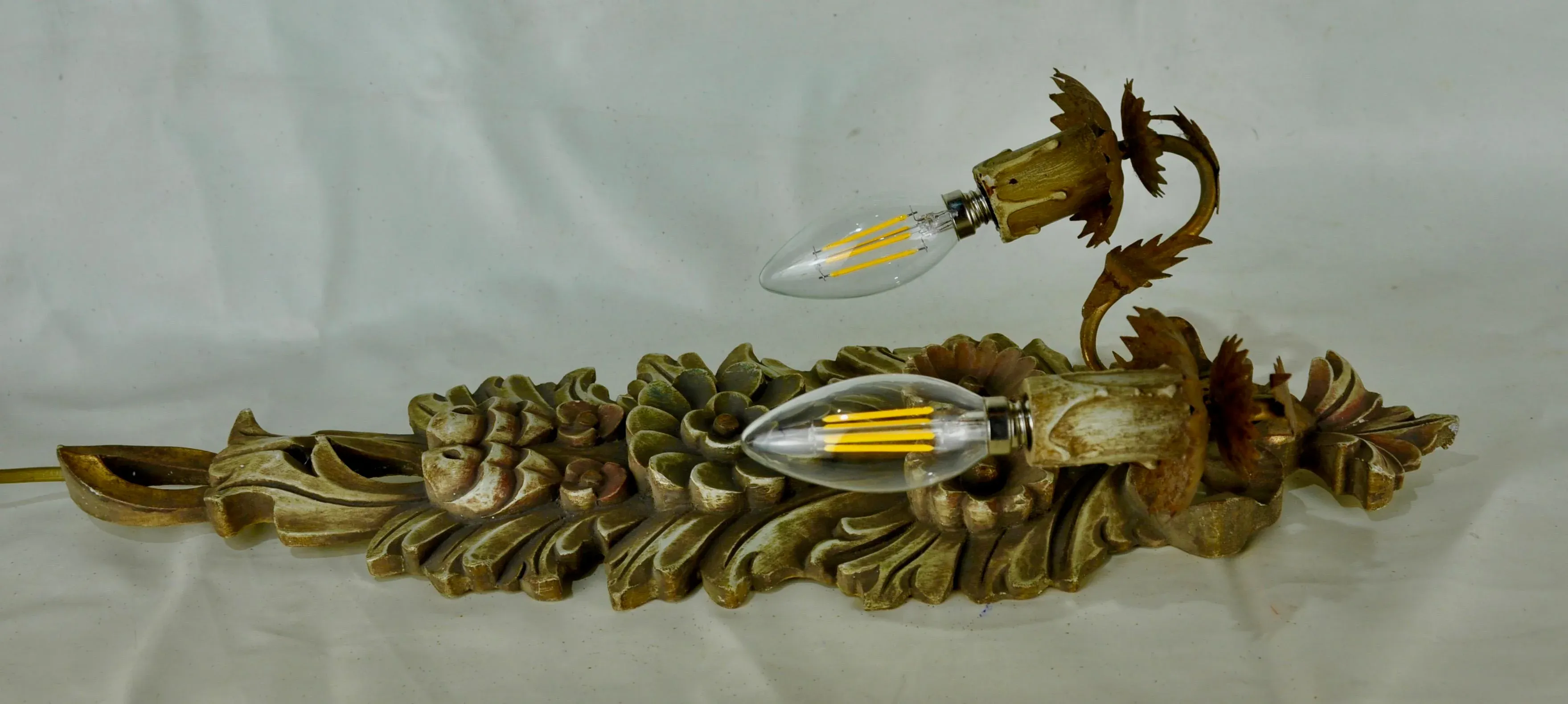 Polychrome and Wood Sconce, 1960s