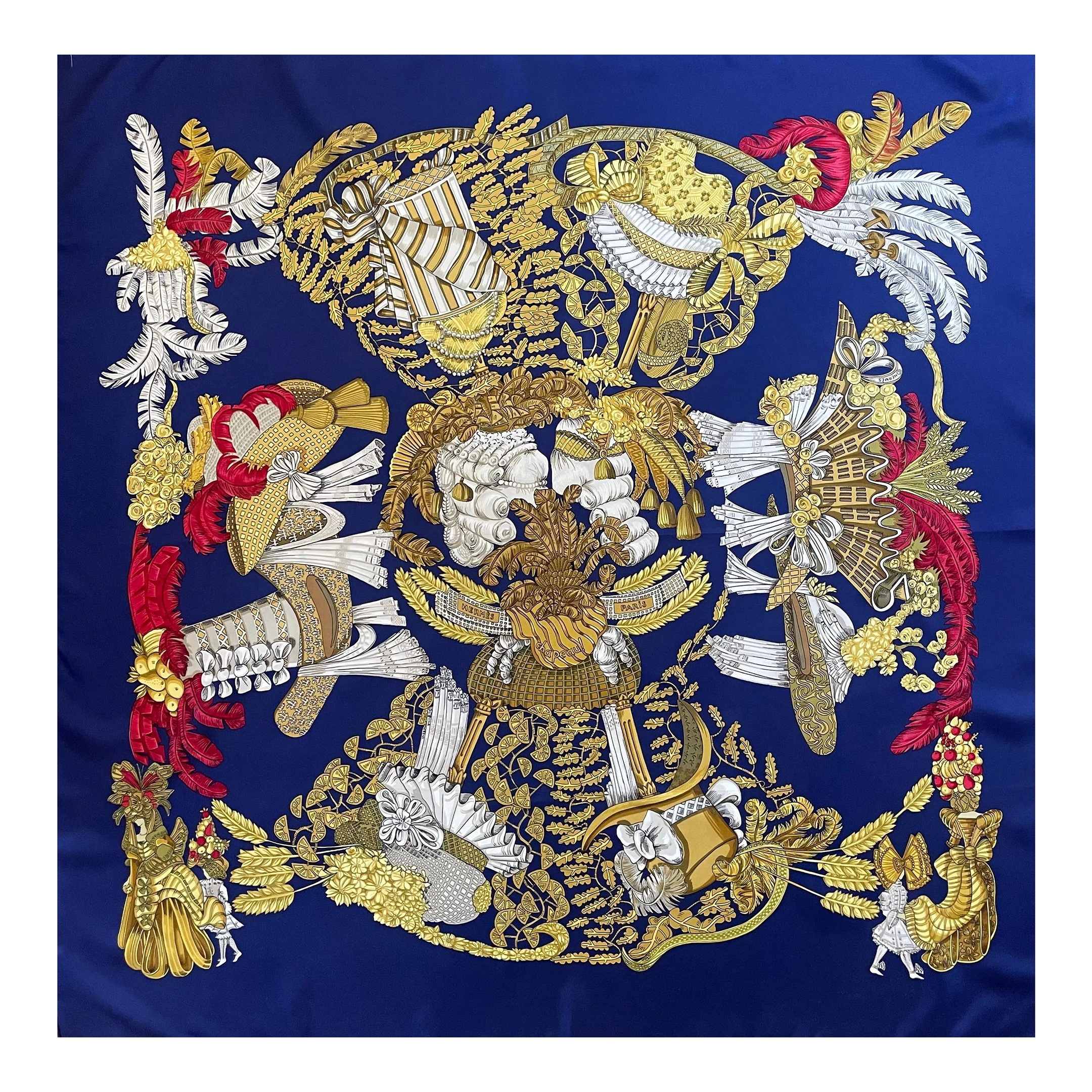 Hermès Scarf “Chapeau!” 1990 | Chairish