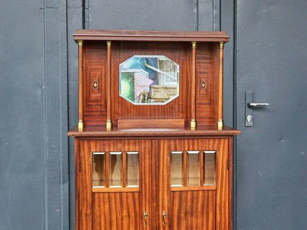 Art Nouveau Mahogany Cupboard