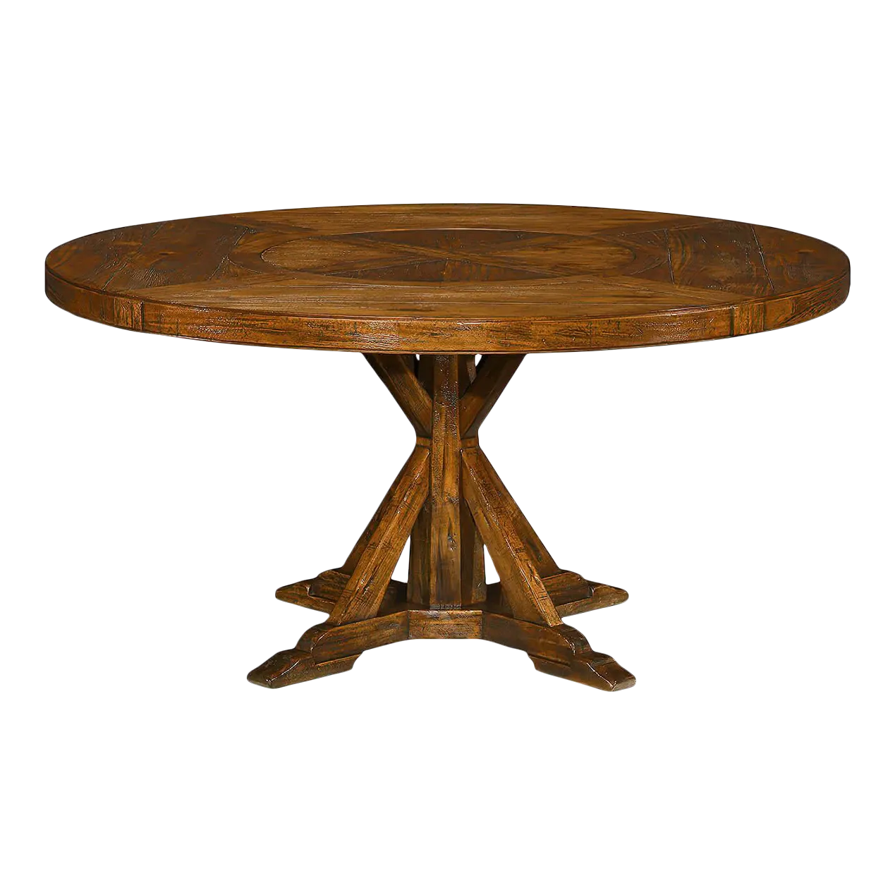 Rustic Round Walnut Dining Table Chairish