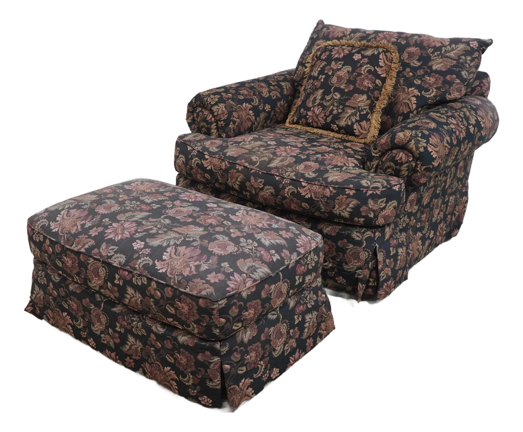 Thomasville 花柄オットマン thomasville-large-floral-