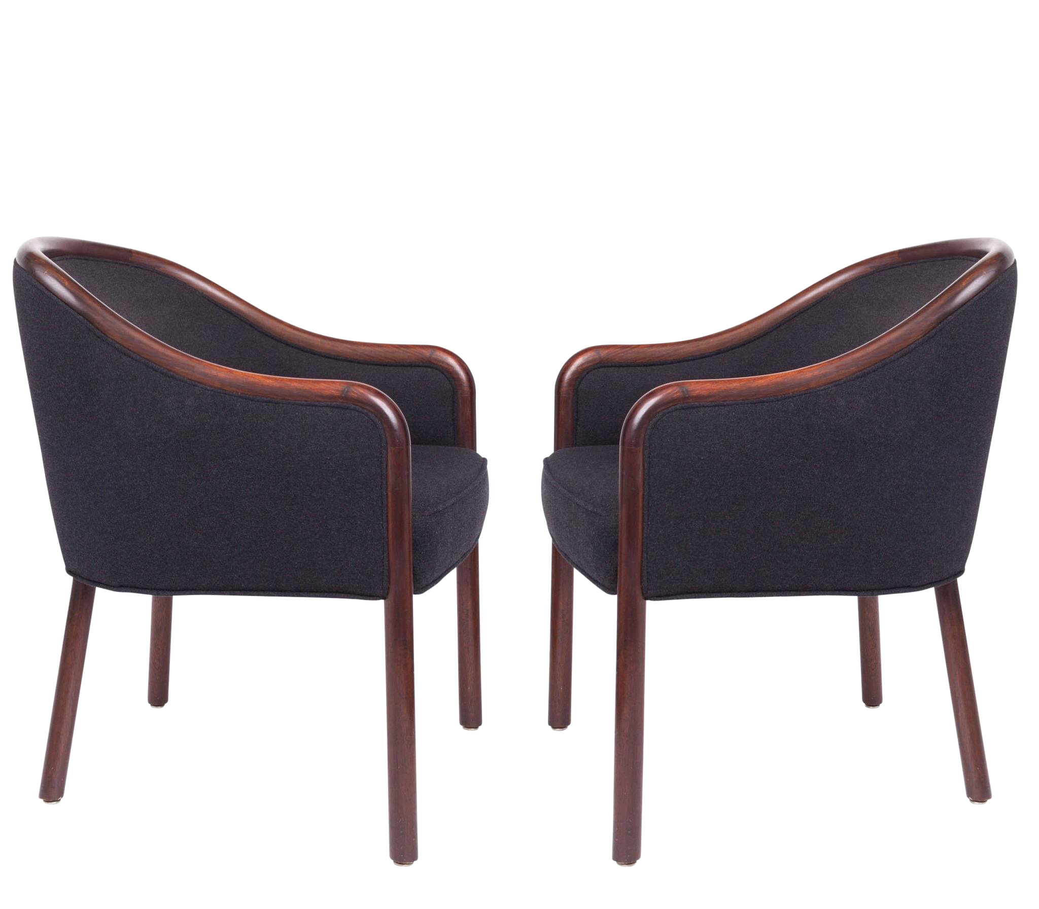 1960s MidCentury Modern Ward Bentwood Club Chairs a Pair