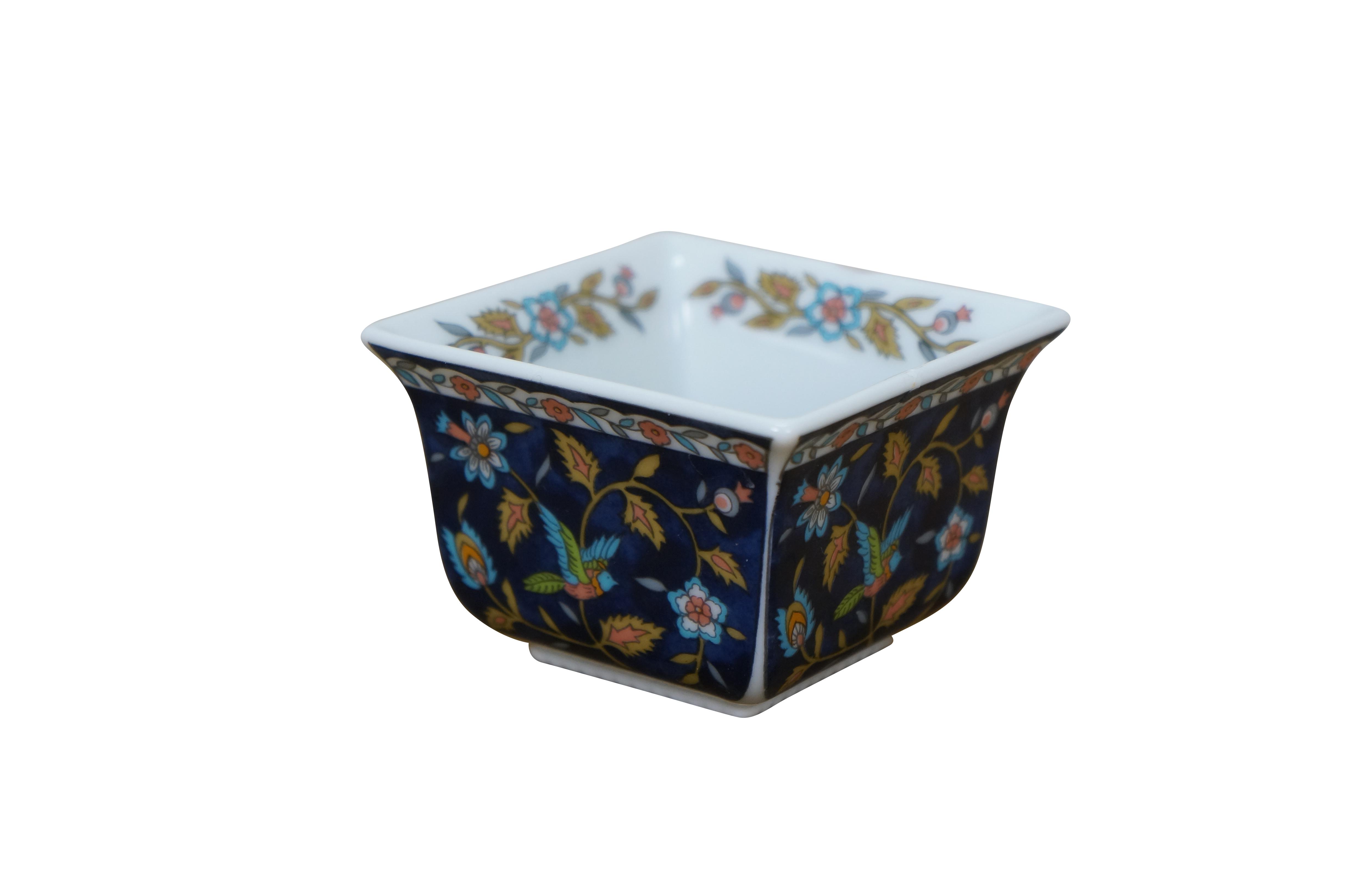 2 1980s Takahashi San Francisco Chinoiserie Silk Road Nut Dish