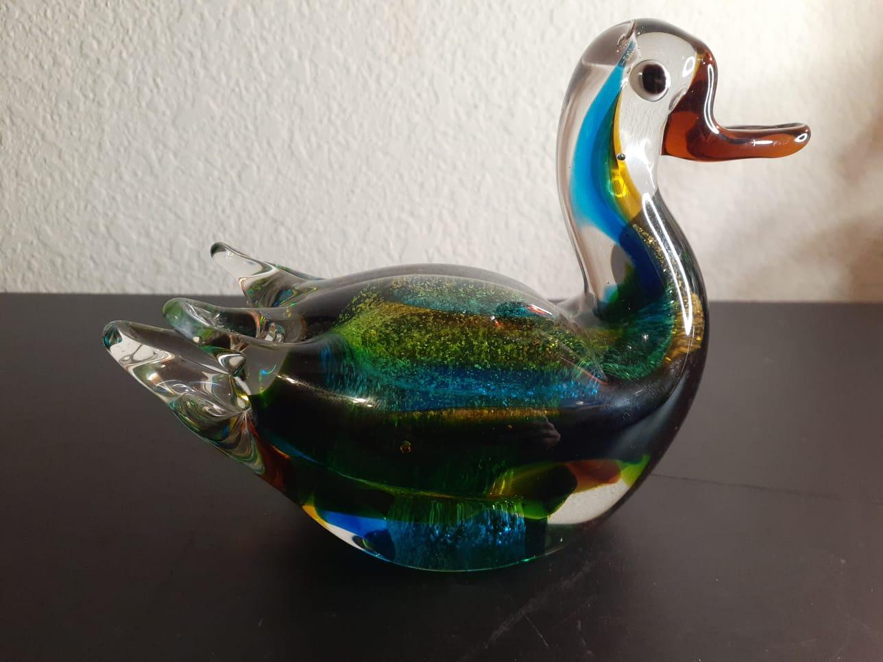 工芸品 DUCK PAIR GLASS FIGURINE DUCK PAIR GLASS FIGURINE