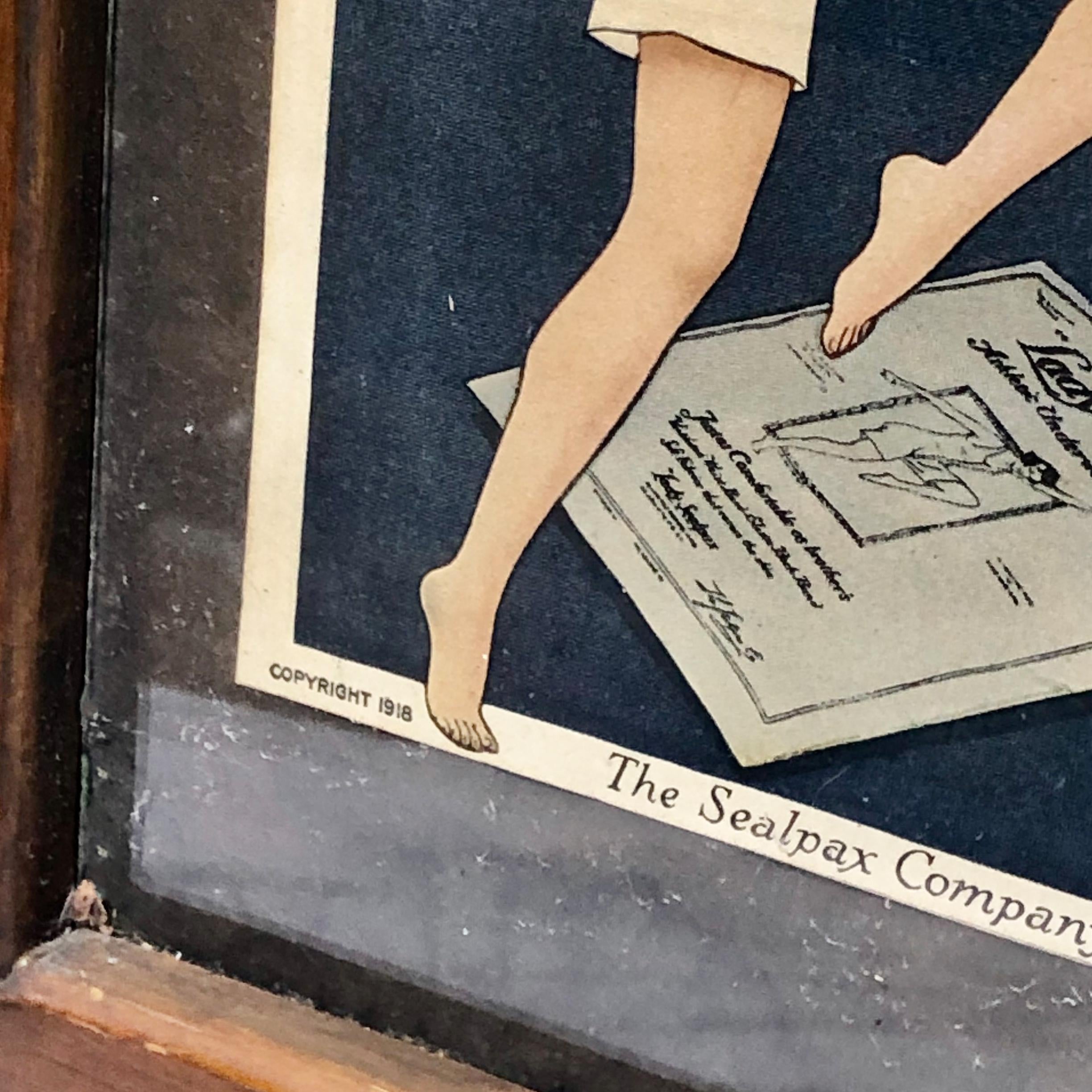 USA広告入シューホーン／1910s antique／アメリカ／Princess 1910s-lady-sealpax-underwear-