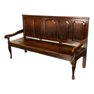 Antique English 18th Century Georgian Chippendale Paneled Oak