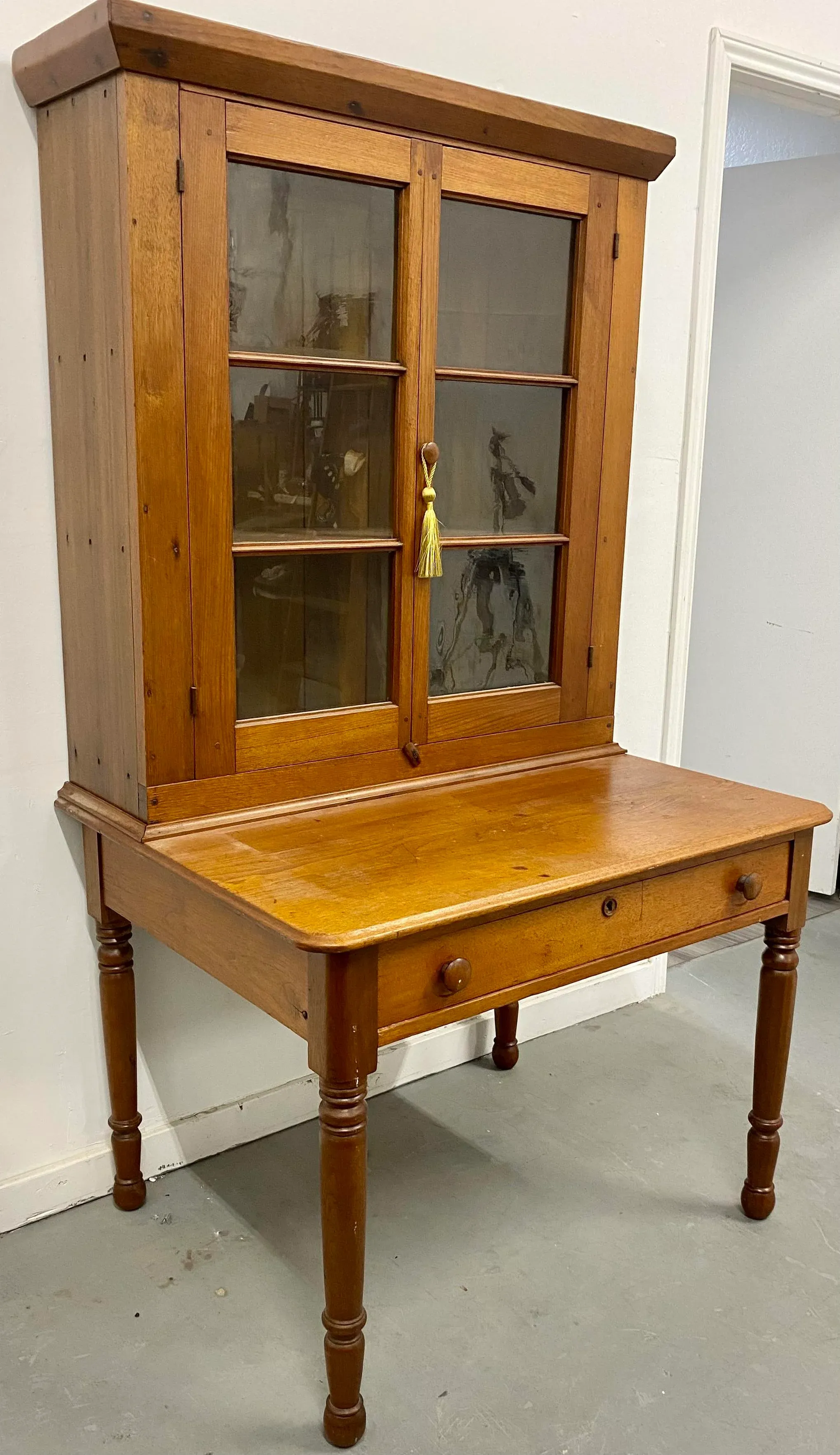 Secretary desk 2024 with glass hutch