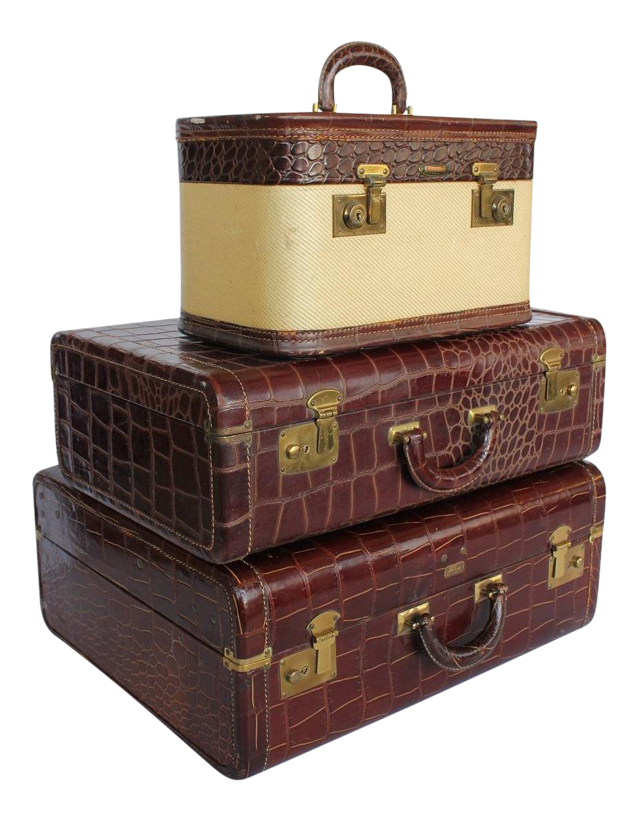leather suitcase set