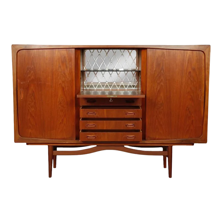Danish Mid Century Modern Bar Buffet in Teak Chairish