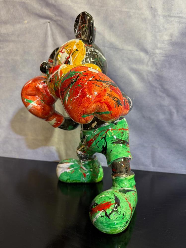 Silvio Formichetti, Boxing Mickey Mouse, 21st Century, Epoxy Resin