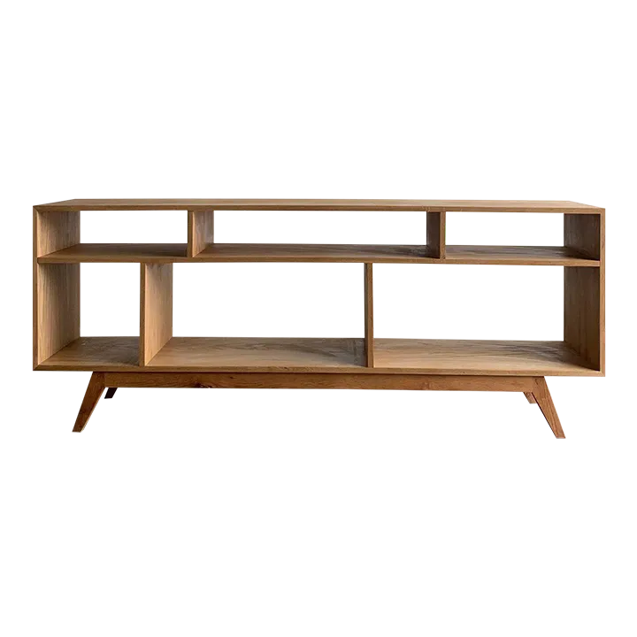 Contemporary White Oak Custom Bookshelf Chairish