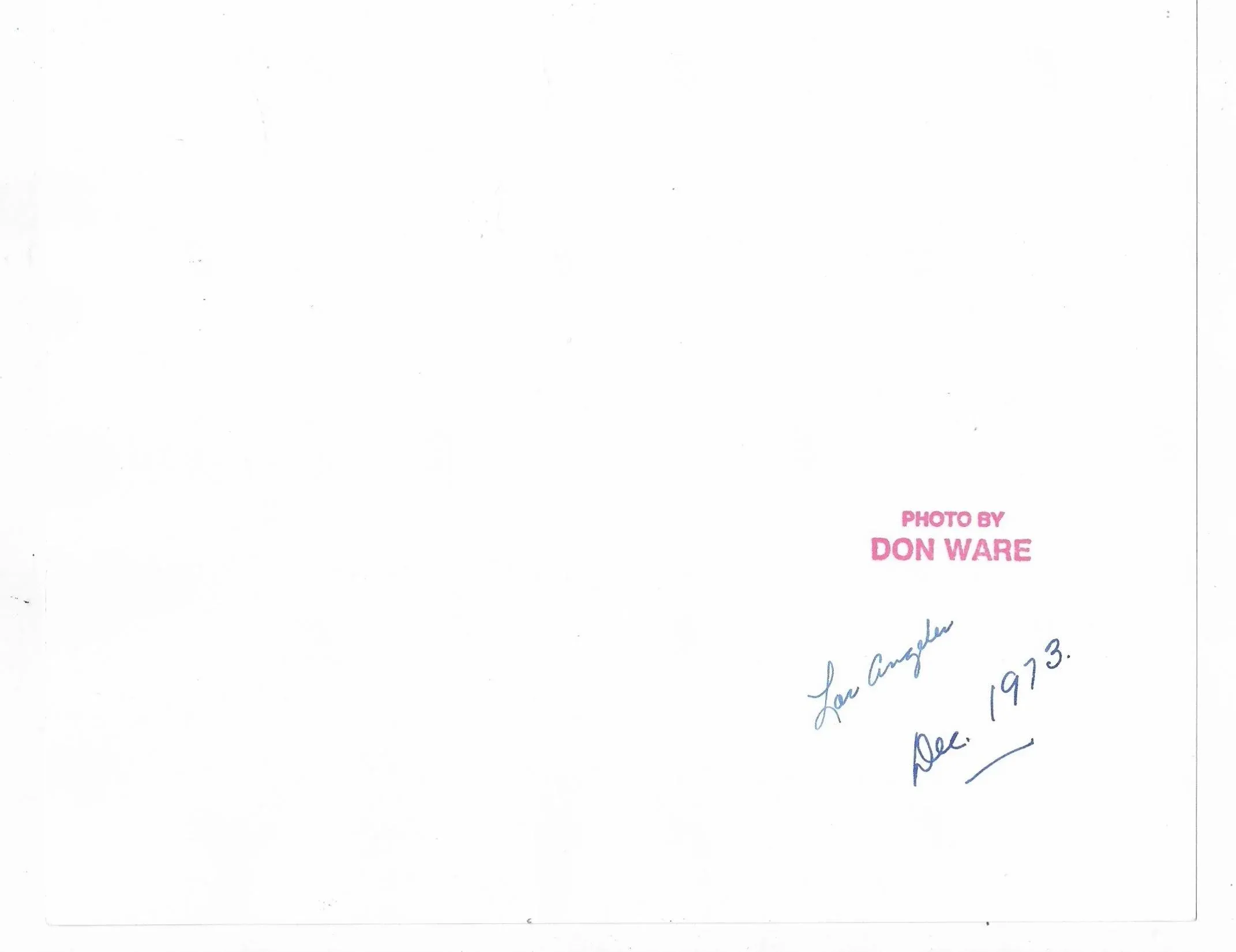 1973 Don Ware Los Angeles Birdseye View Photograph