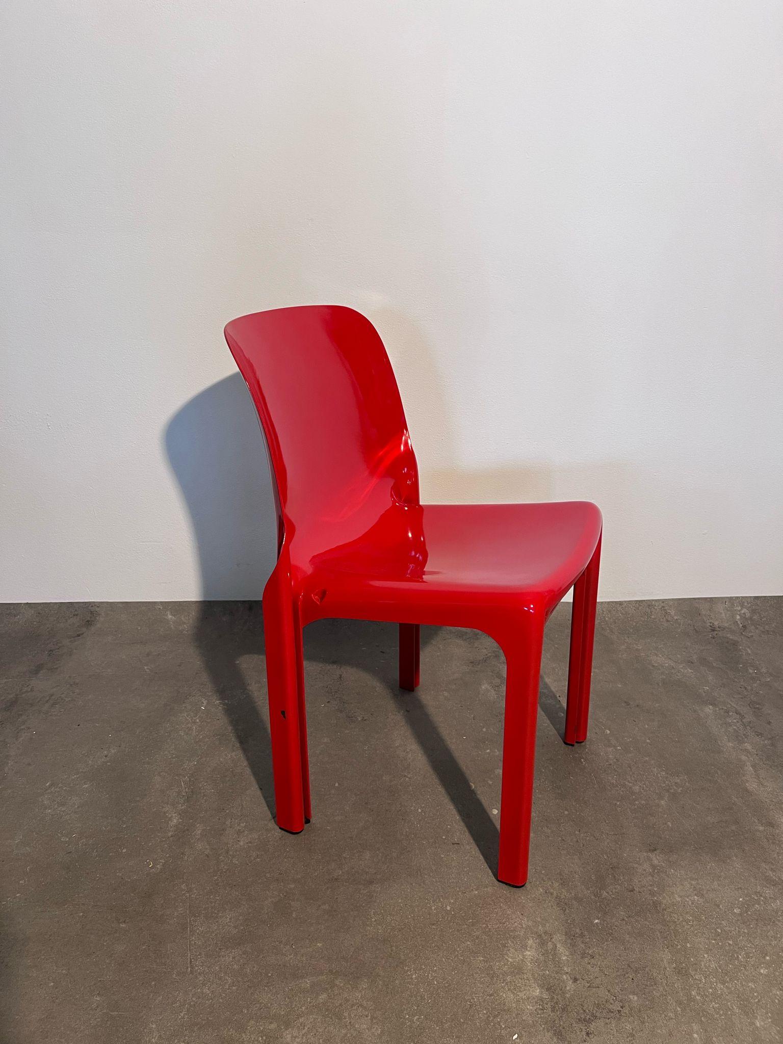 オリジナルヴィンテージ Artemide Selene Set of 4 Selene Dining Chairs by Vico Magistretti for