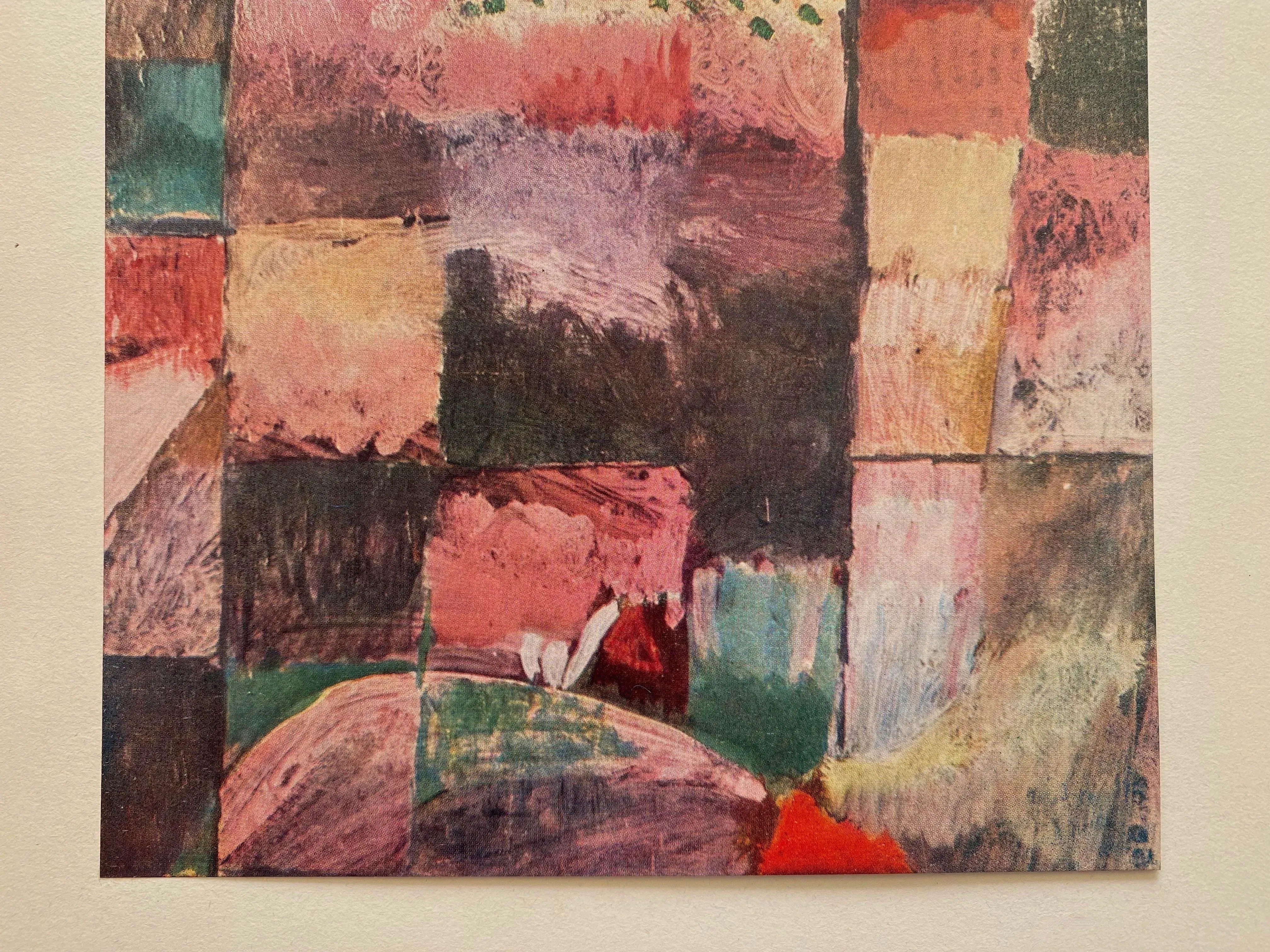 墨絵　時代額　(K) Paul Klee Vintage 1959 Modernist Fine Art Lithograph Print
