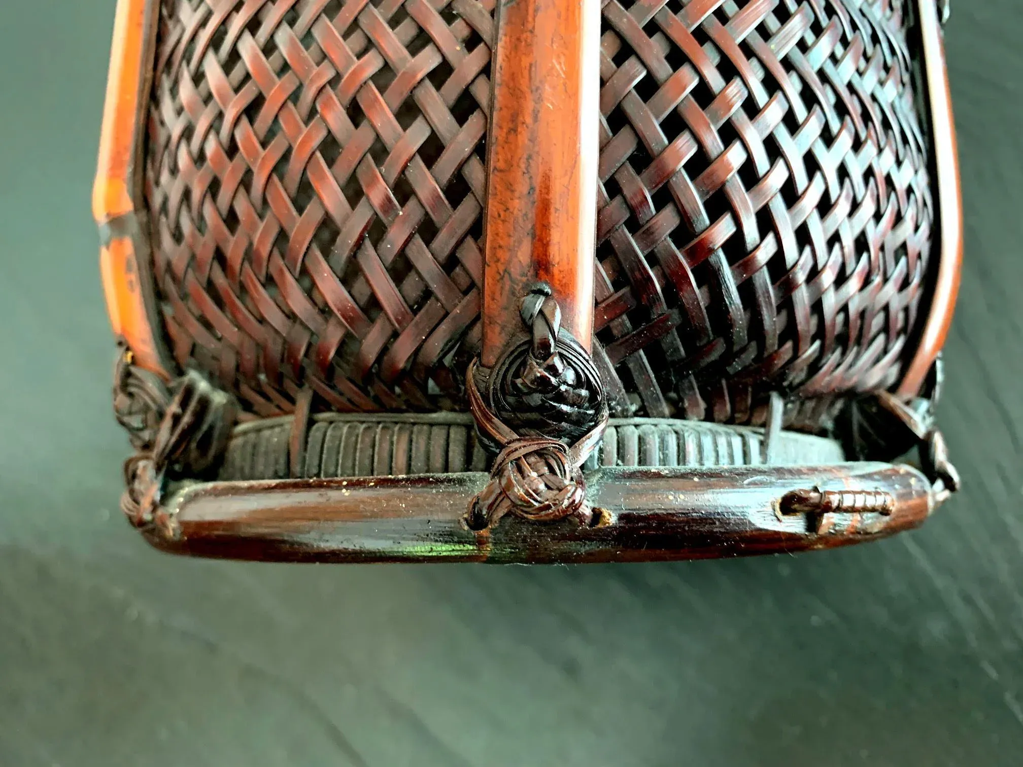 Large Japanese Bamboo Ikebana Basket Maeda Chikubosai I Chairish