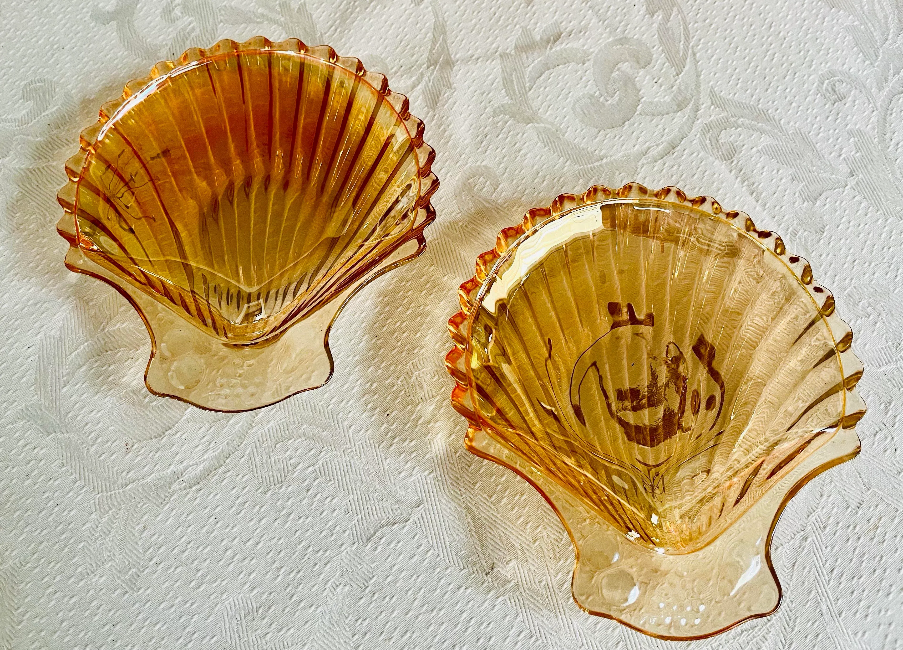 Antique Carnival Glass Candy Dish in Marigold