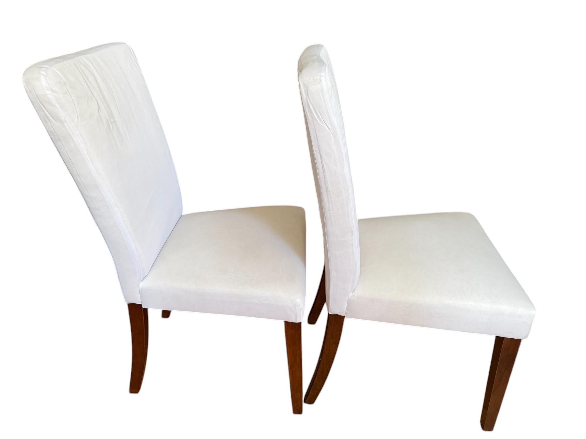 Pottery Barn Megan Slipcover Chairs A Pair Chairish - Main Image