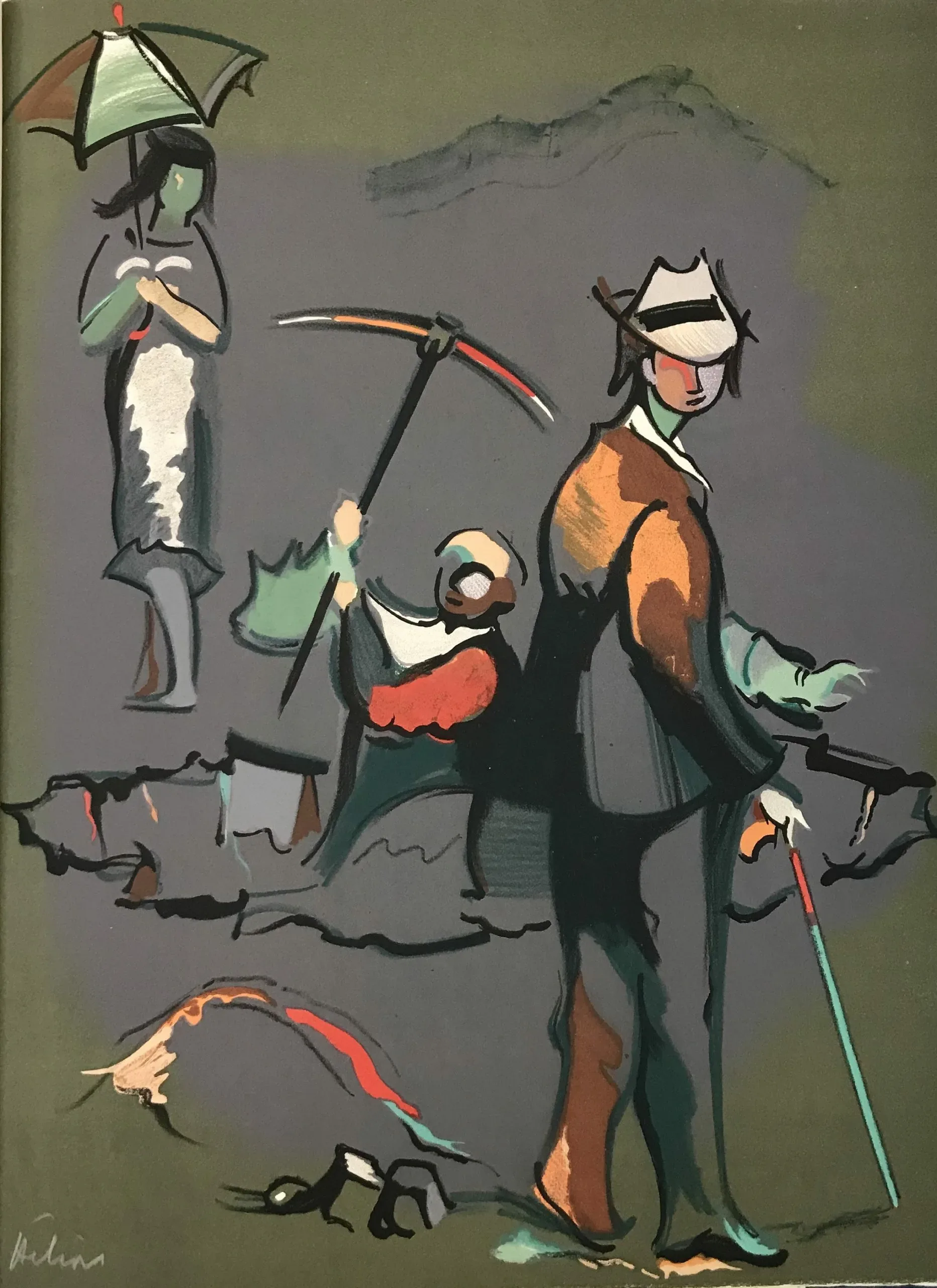Jean Helion Signed Original Lithograph Elargissement Du Temps 1972*