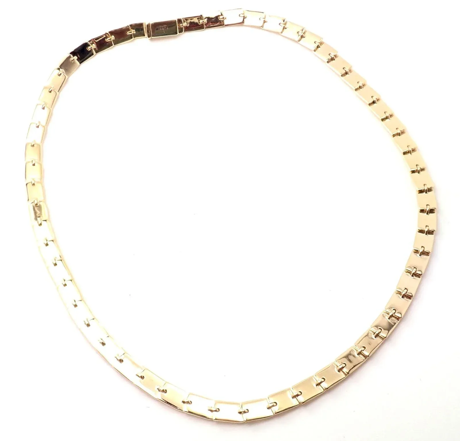 Gucci 18k Yellow Gold Diamond Tennis Necklace Chairish