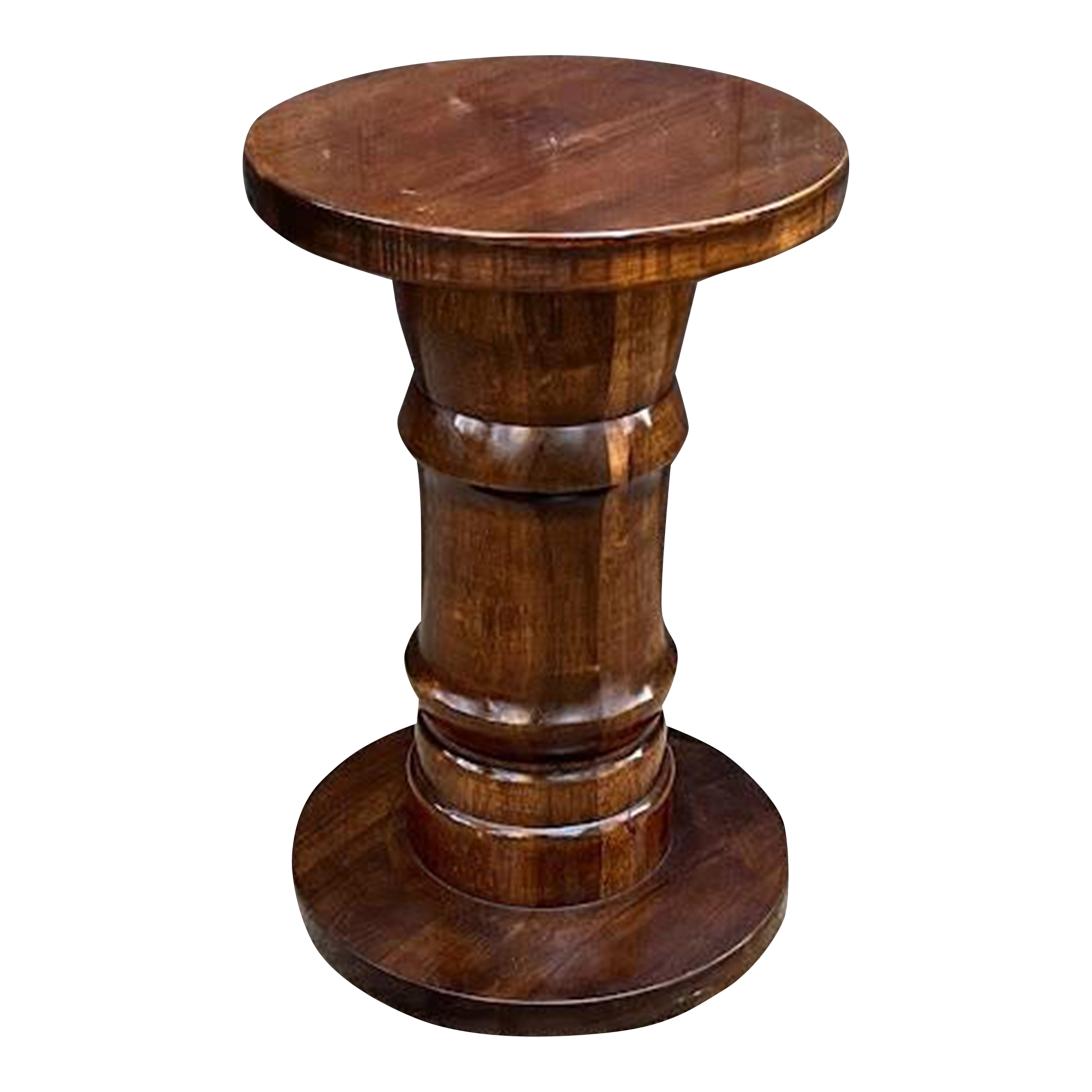 Carved Wood Pedestal / Column Side Table Chairish