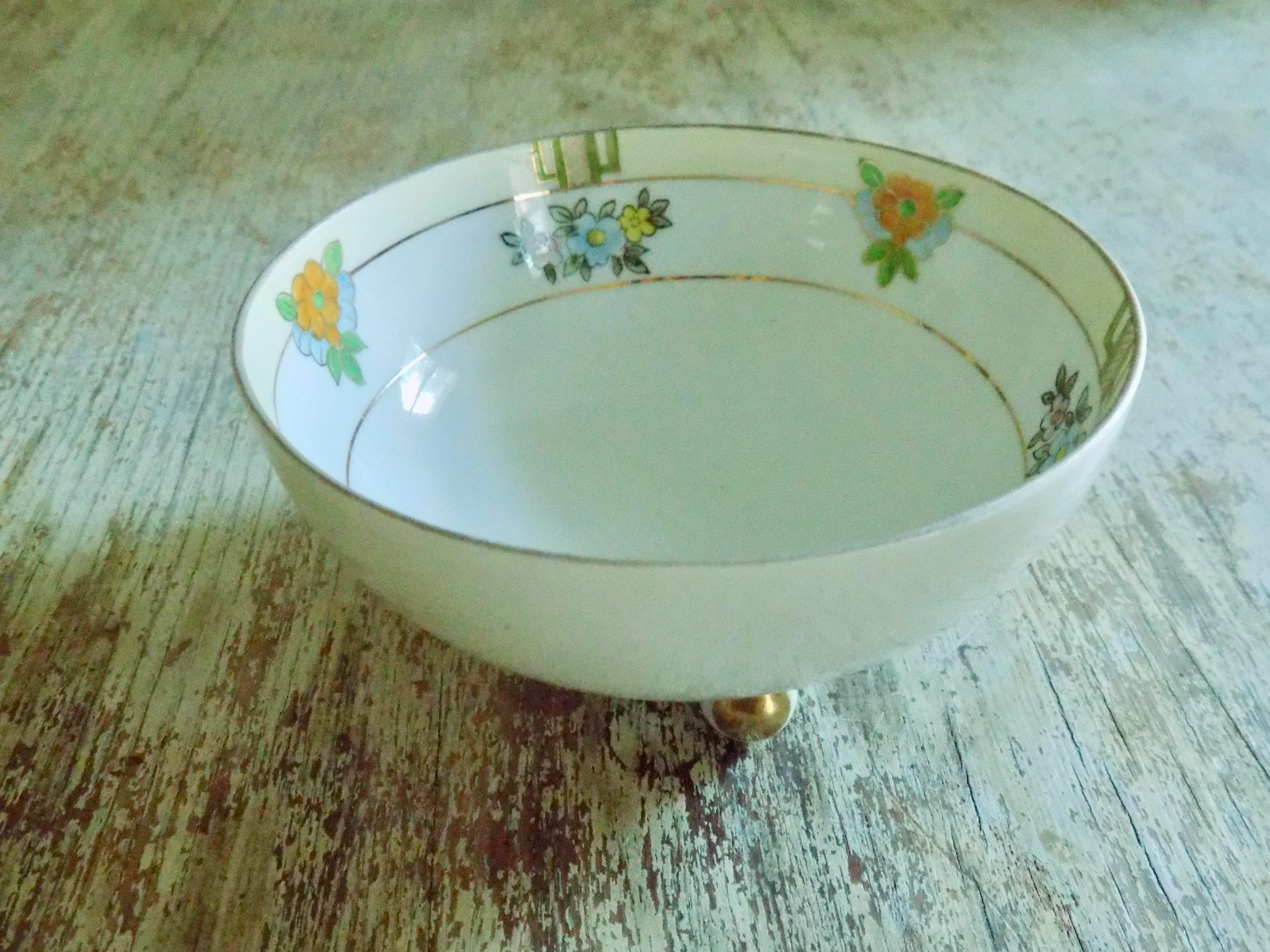 1920s Meito China Nippon Era Japanese Handpainted Finger Bowl, image size:5152x3864