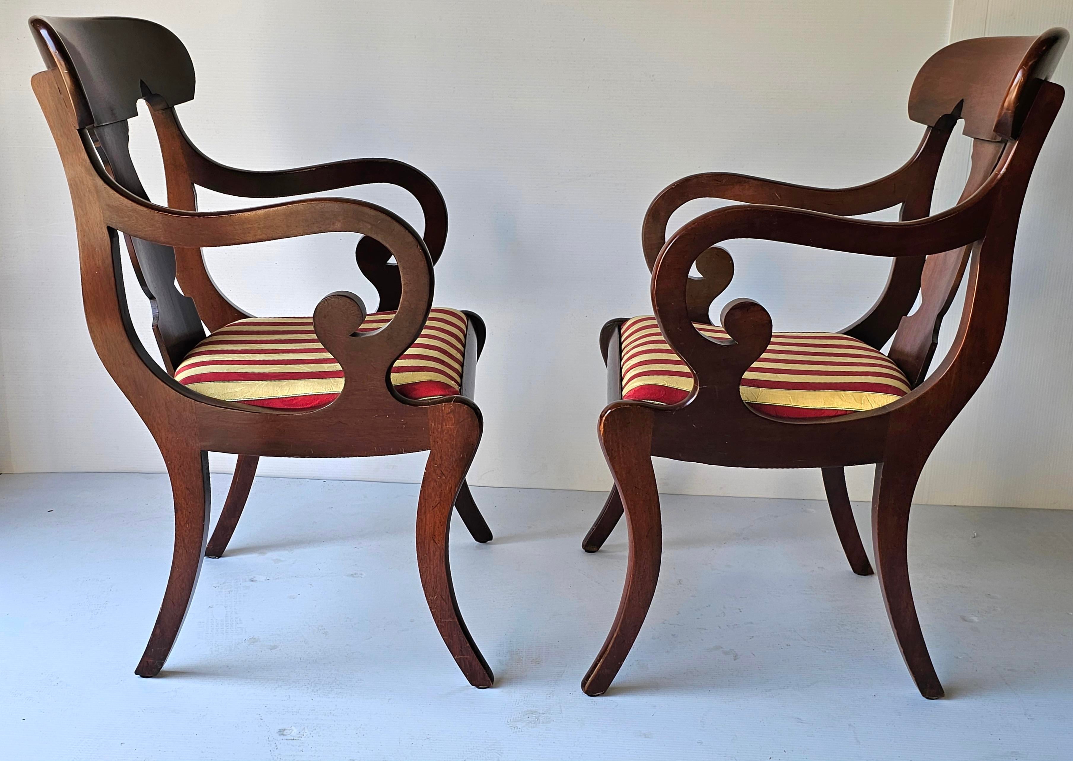 Mid 20th Century Set of 6 Hickory Chair Co. American Empire