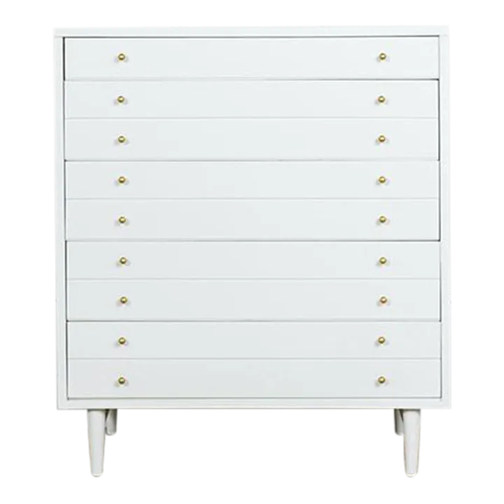 Vintage MidCentury Modern Highboy Dresser Lacquered White Chairish