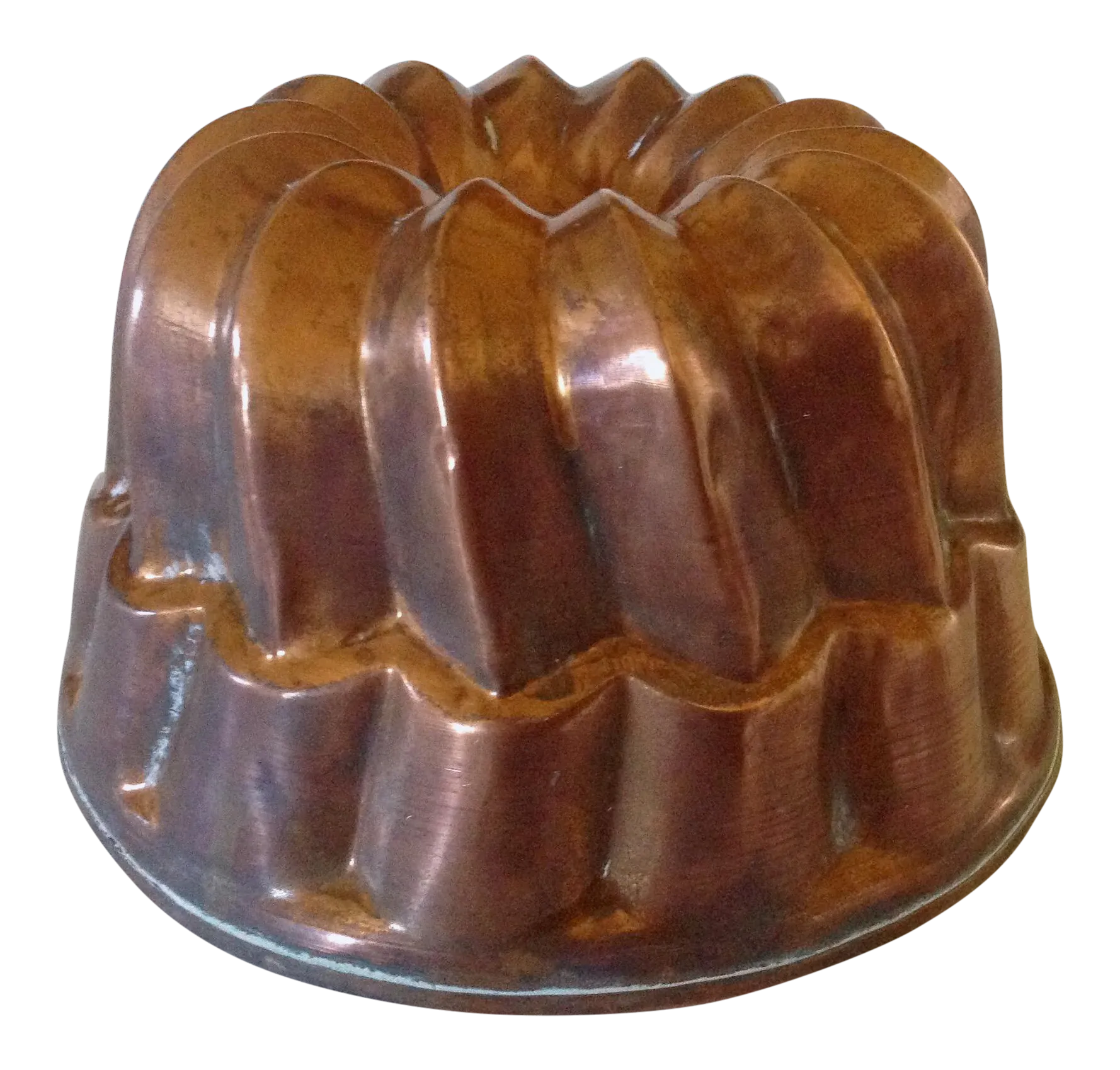 Hammered Copper English Pudding Mold Chairish