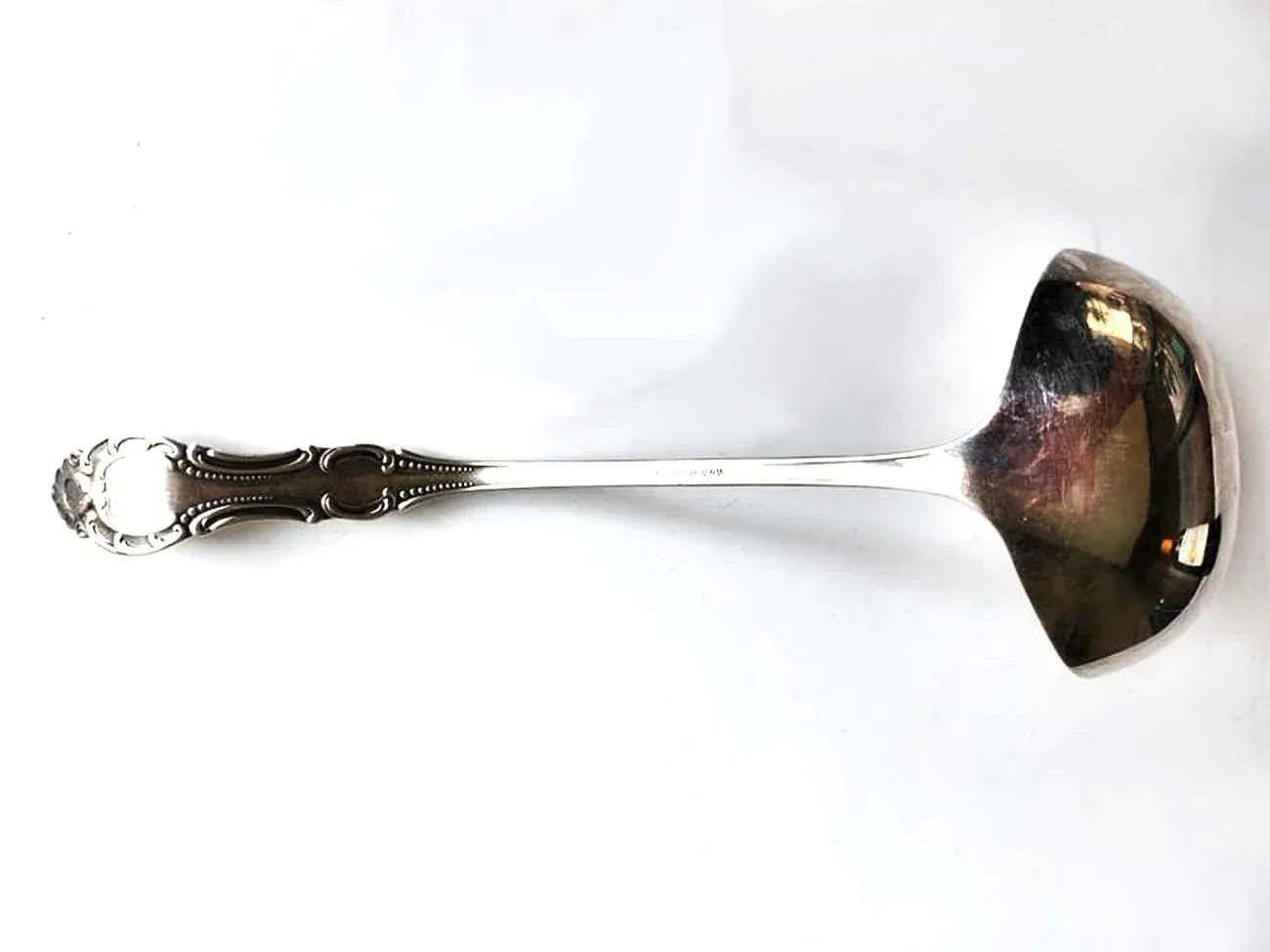 1930s Wm. A. Rogers A1 Solid Soup Ladle Carlton Pattern