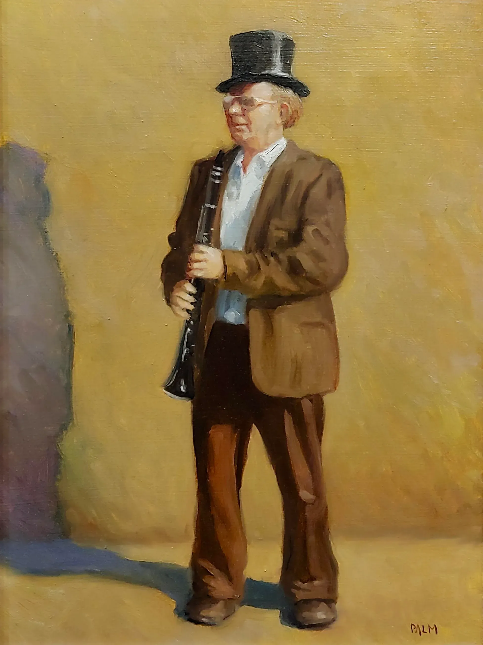 Olaf Palm -The Clarinet Player - Oil Painting