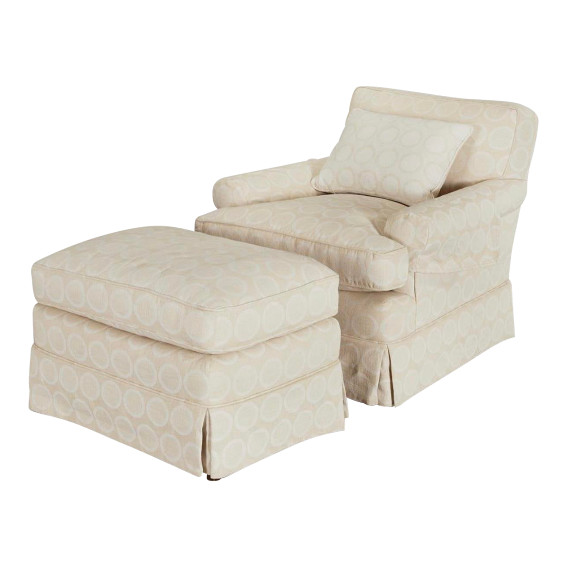 2000s Upholstered Lounge Chair and Ottoman 2 Pieces Chairish