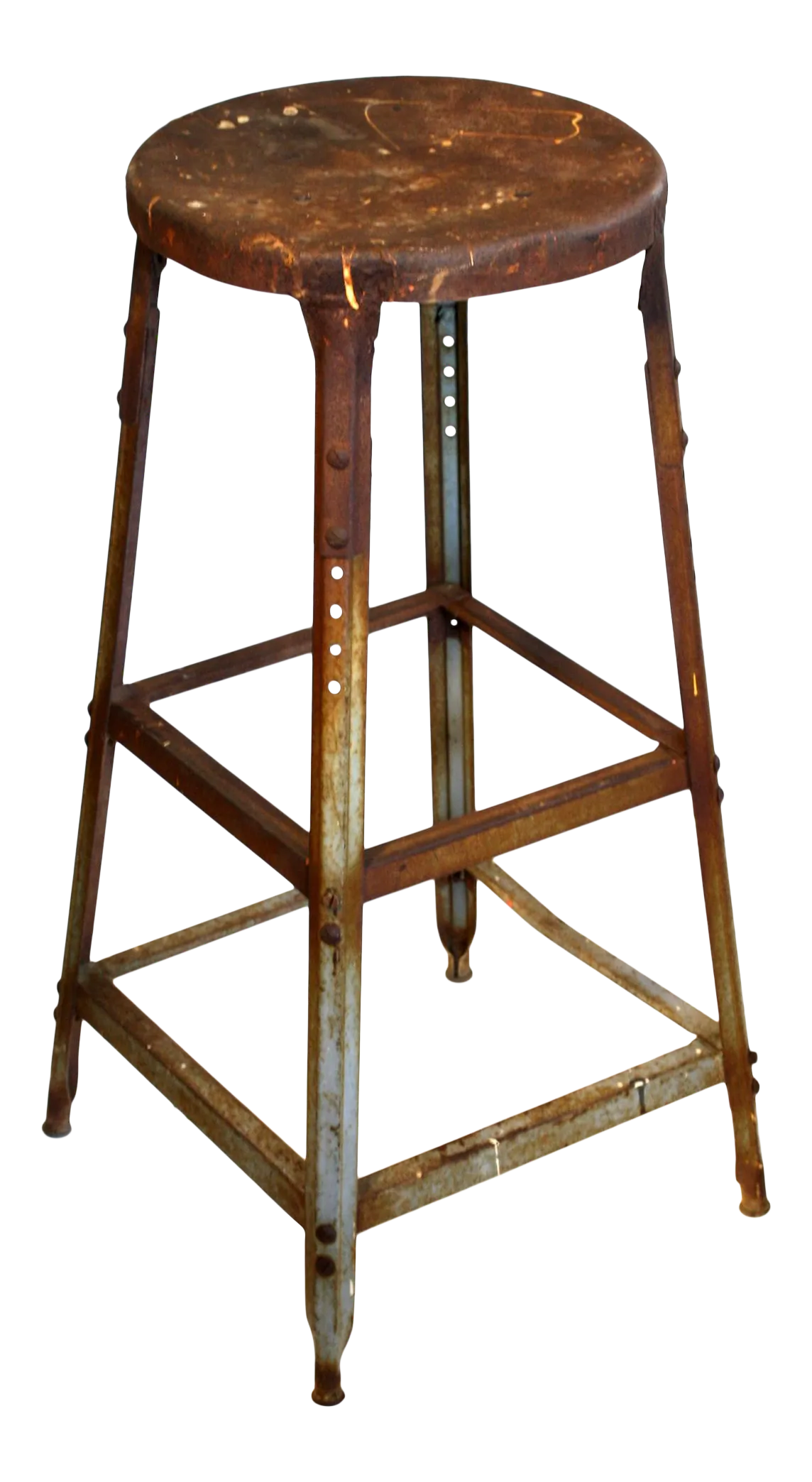 Vintage Industrial Metal Stool Chairish
