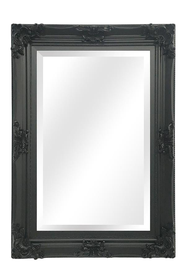 Beaumont Black Solid Wood Wall Mirror Chairish