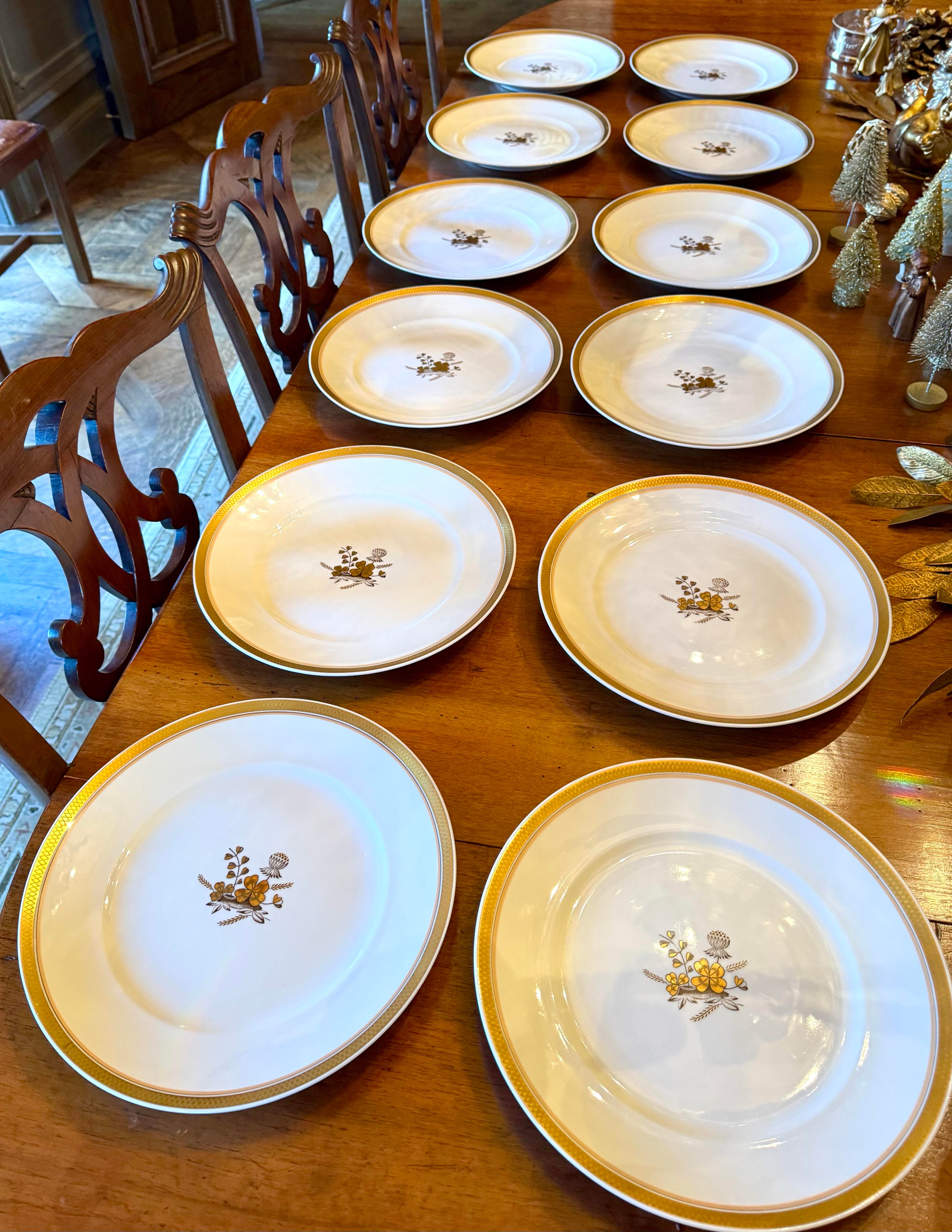 1960s Royal Copenhagen, Denmark Golden Clover Liselund Botanical