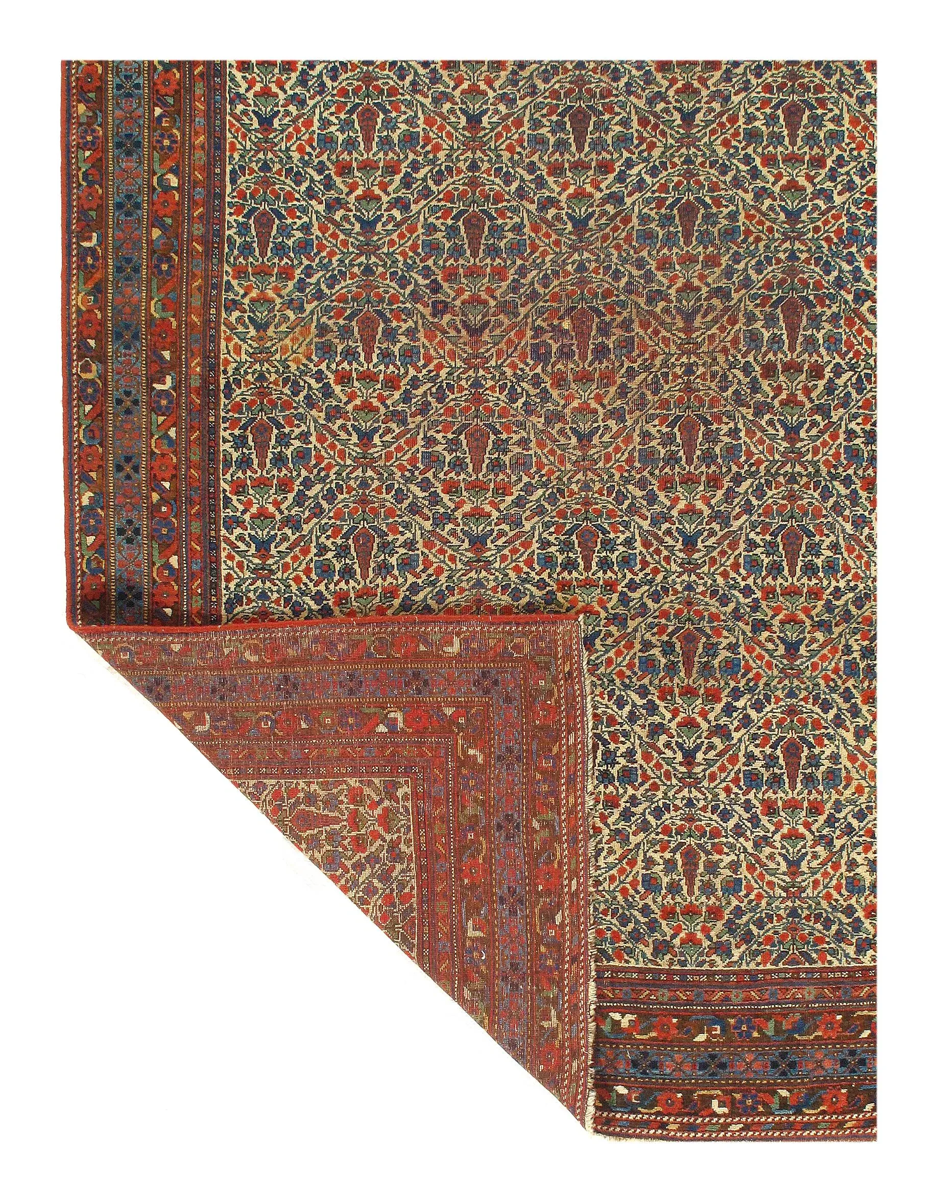 Late 19th Century Antique Persian Shiraz Afshar Qashqai Rug - 5