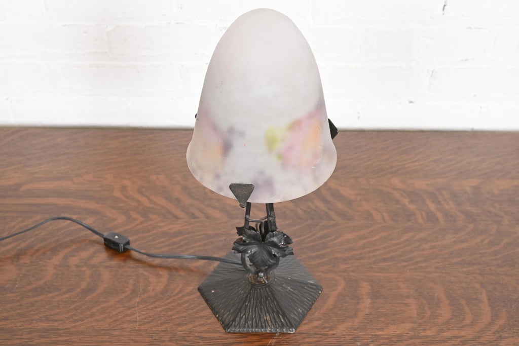 Degué French Art Deco Table Lamp, 1920s | Chairish