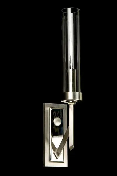 Torchon Sconce in Nickel Finish & Clear