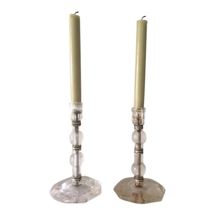 Rock Crystal Candlesticks Designed by Axel Vervoordt a Pair Chairish