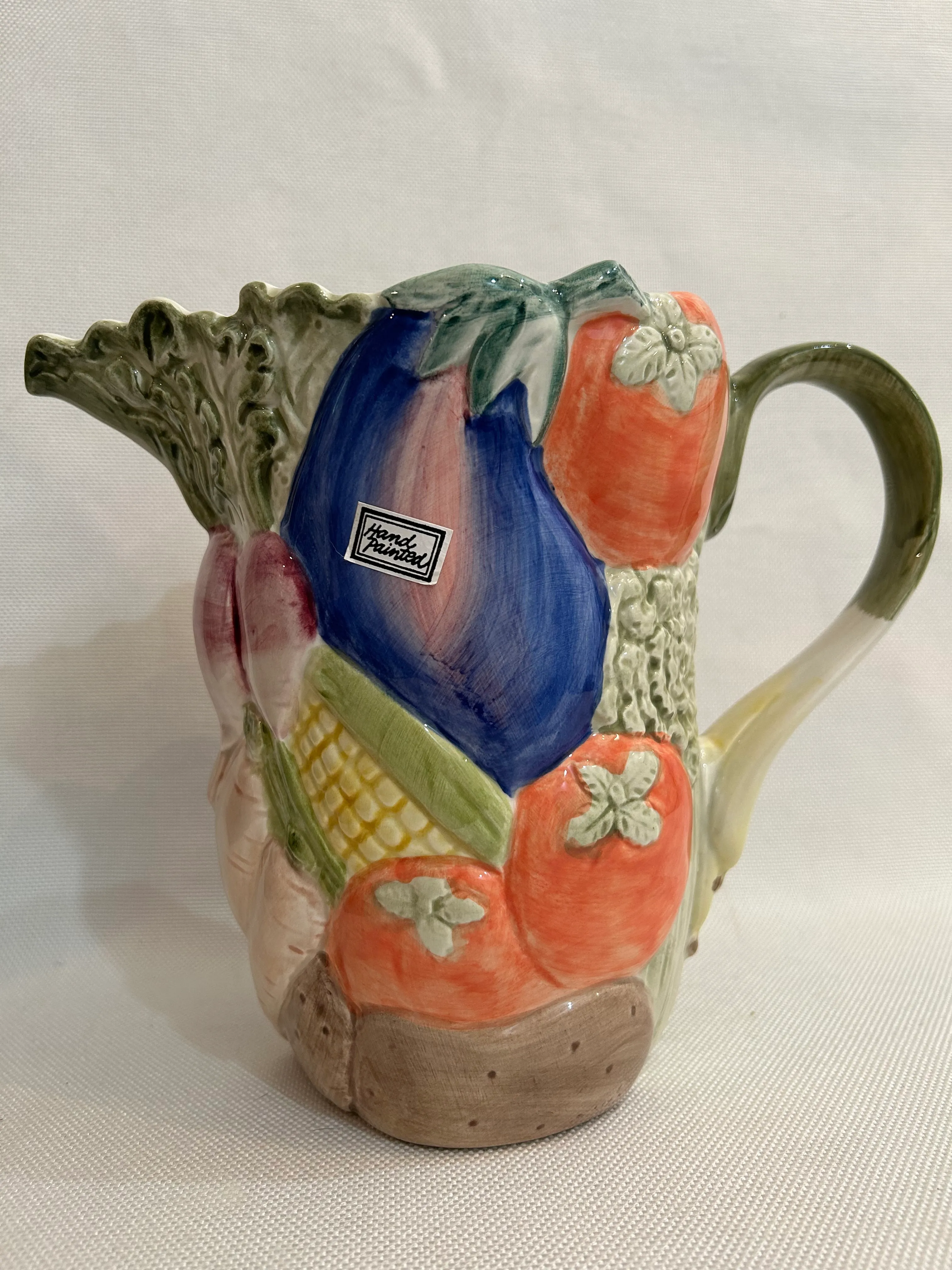 Vintage 1986 Fitz and Floyd Garden Vegetable Pitcher | Chairish