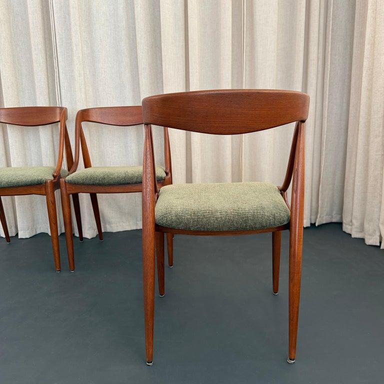 1960s Scandinavian Modern Teak Dining Chairs by Johannes Andersen