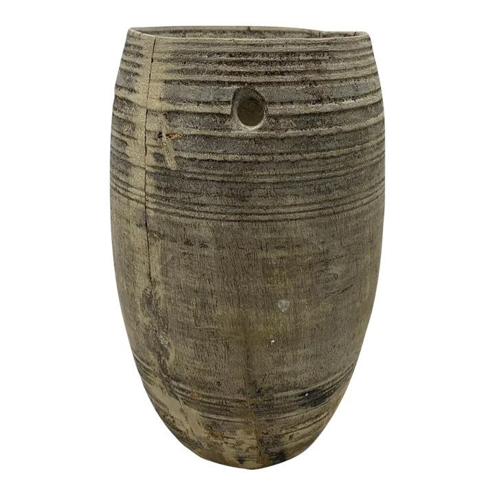 Vintage Indian Wood Vessel Chairish