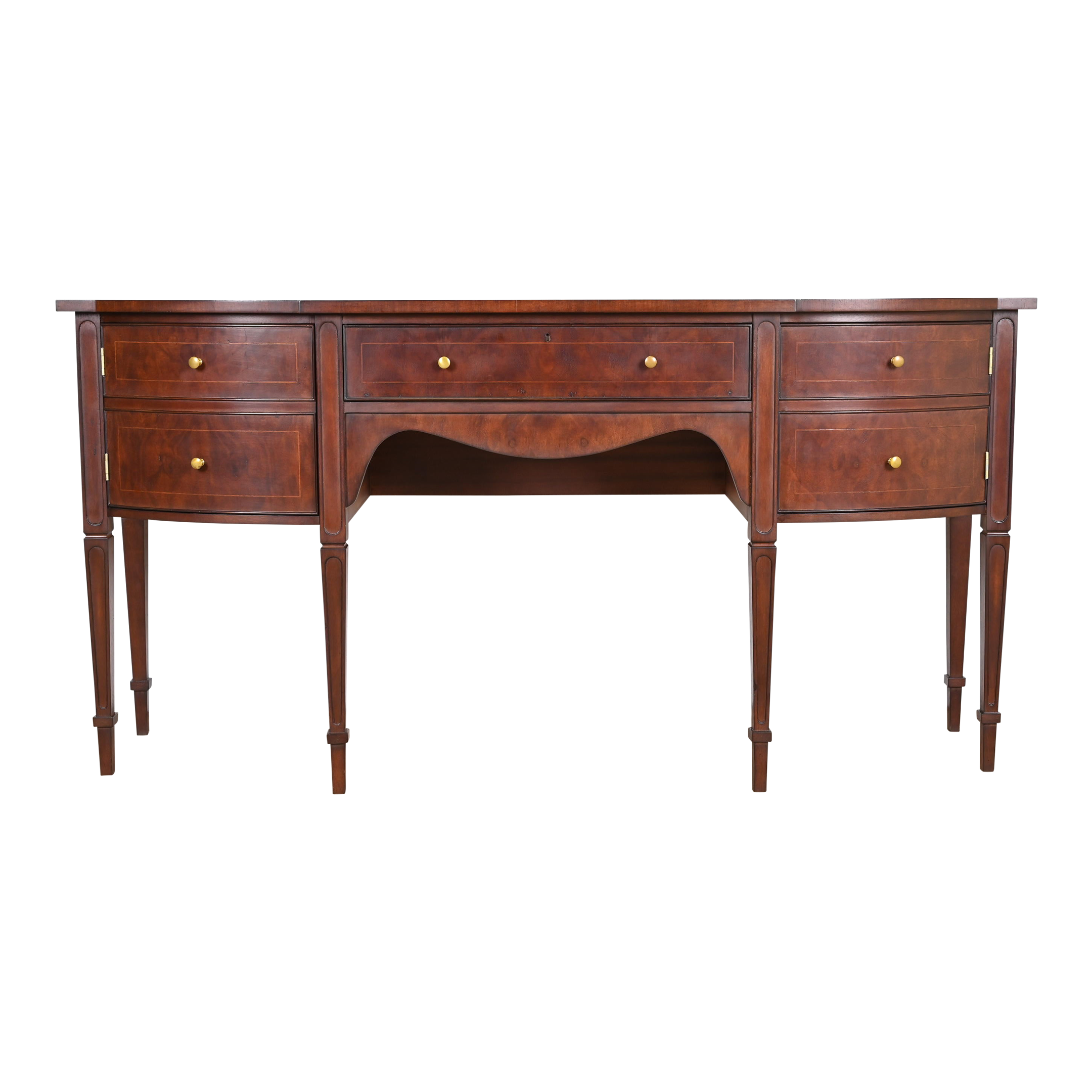 Baker Furniture Style Federal Inlaid Mahogany Sideboard Credenza Chairish